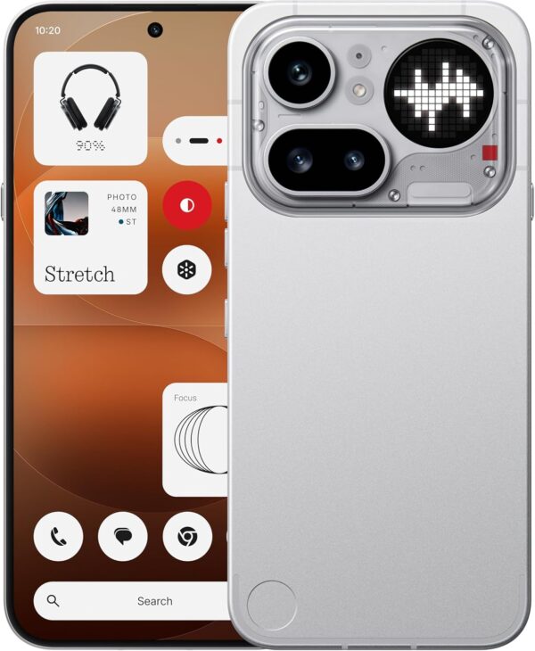 Nothing Phone (4a) Pro Cell Phone 2026 New, Unlocked Android 16 Smartphone, Triple-Lens Camera, AI Photo Edits, 6.83" 144Hz AMOLED Display, 5080mAh Battery, Dual-SIM Glyph Matrix (Sliver, 8+128GB) | Phone